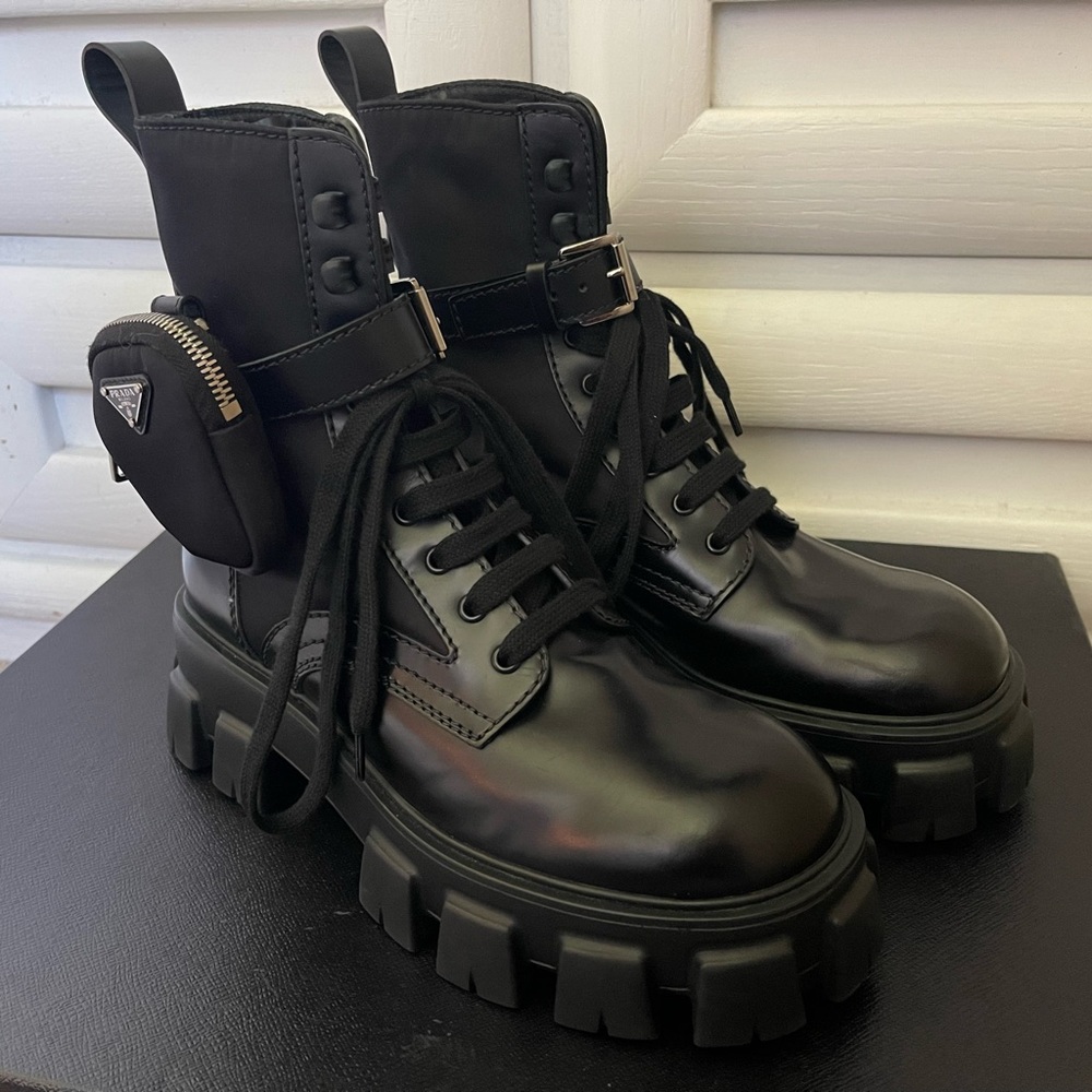 Prada monolith boots
